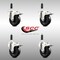 Service Caster 4 Inch 316SS Soft Rubber Swivel 3/4 Inch Expanding Stem Caster Set Lock Brake SCC-SS316TTLEX20S414-SRS-34-4 - alternate 3